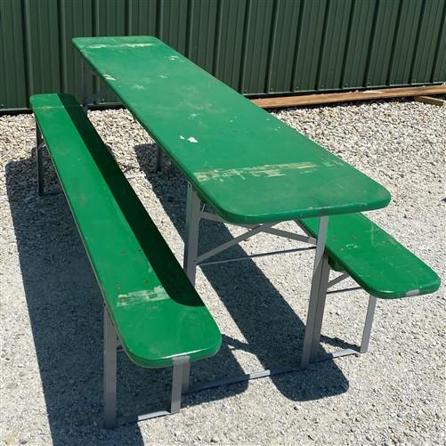 Wood Vintage German Oktoberfest ,Beer Garden Table and Benches, Picnic Table G81