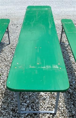 Wood Vintage German Oktoberfest ,Beer Garden Table and Benches, Picnic Table G93