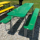 Wood Vintage German Oktoberfest ,Beer Garden Table and Benches, Picnic Table G94