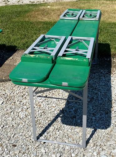 Wood Vintage German Oktoberfest ,Beer Garden Table and Benches, Picnic Table G62