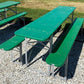 Wood Vintage German Oktoberfest ,Beer Garden Table and Benches, Picnic Table G61