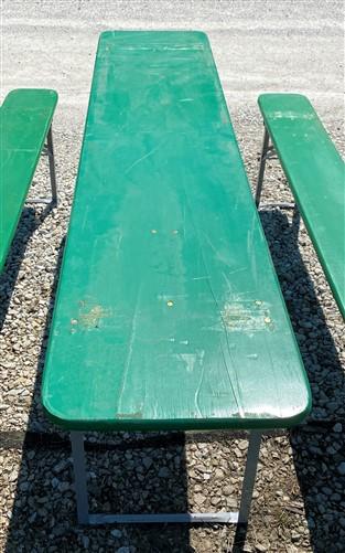 Wood Vintage German Oktoberfest ,Beer Garden Table and Benches, Picnic Table G61