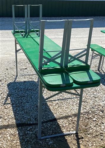 Wood Vintage German Oktoberfest ,Beer Garden Table and Benches, Picnic Table G61