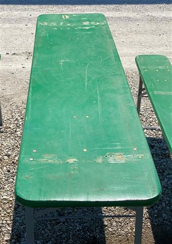 Wood Vintage German Oktoberfest ,Beer Garden Table and Benches, Picnic Table G60