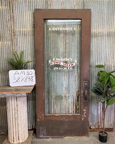 Vintage Storefront Door (38x89.5) Single Pane, Exterior Door, Architectural AM30