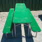 Wood Vintage German Oktoberfest ,Beer Garden Table and Benches, Picnic Table G77