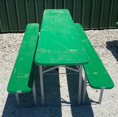 Wood Vintage German Oktoberfest ,Beer Garden Table and Benches, Picnic Table G77