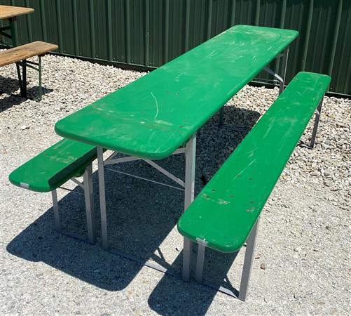 Wood Vintage German Oktoberfest ,Beer Garden Table and Benches, Picnic Table G77