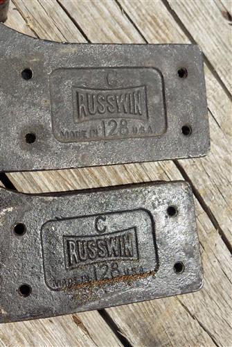 Russwin 128 C Potbelly Door Closer Brackets, Vintage Industrial Hardware I,