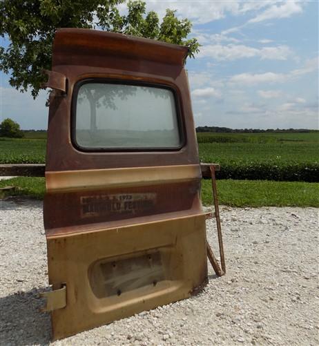 1960s Rear Van Door, 1973 Marigold Festival Golden Il Sign, Mancave Garage Art,