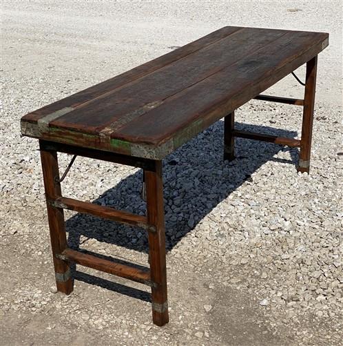 Rustic Folding Table, Vintage Dining Room Table, Kitchen Island, Sofa Table, B7