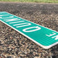 Quincy St Street Sign, Vintage Green Road Sign, 36x9 Metal Wall Sign, Garage