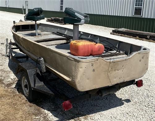 Old boat v bottom and shops trailor