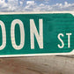 Gordon St Street Sign, Vintage Green Road Sign 36x9 Metal Wall Sign Garage Art B