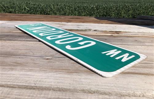 Gordon St Street Sign, Vintage Green Road Sign 36x9 Metal Wall Sign Garage Art B