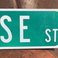 Morse Street Sign, Vintage Green Road Sign, 36x9 Metal Wall Sign, Garage Art A