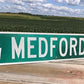 Medford Av Street Sign, Vintage Green Road Sign, 42x9 Metal Wall Sign Garage Art