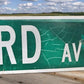 Medford Av Street Sign, Vintage Green Road Sign, 42x9 Metal Wall Sign Garage Art