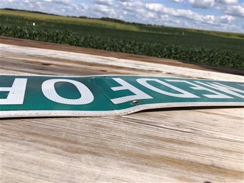 Medford Av Street Sign, Vintage Green Road Sign, 42x9 Metal Wall Sign Garage Art