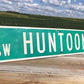 Huntoon St Street Sign, Vintage Green Road Sign, 42x9 Metal Wall Sign Garage A