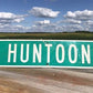 Huntoon St Street Sign, Vintage Green Road Sign, 42x9 Metal Wall Sign Garage A