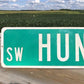 Huntoon St Street Sign, Vintage Green Road Sign, 42x9 Metal Wall Sign Garage A