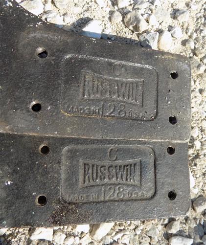 Russwin 128 C Potbelly Door Closer Brackets, Vintage Industrial Hardware F,