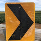 Reflective Arrow Street Sign, 24x18 Vintage Metal Road Sign, Garage Art B