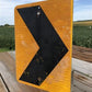 Reflective Arrow Street Sign, 24x18 Vintage Metal Road Sign, Garage Art B