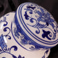 Blue & White Floral Ginger Jar, 9 Chinese Porcelain Decor, Asian Chinoiserie A5,