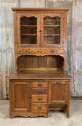 Vintage Hawkeye Kitchen Cabinet, China Hutch, Display Case, Pantry, Dining Room