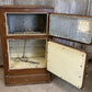 Vintage Oak Icebox Refrigerator, 2 Door Ice Chest, Primitive Kitchen Furniture A