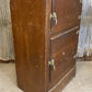 Vintage Oak Icebox Refrigerator, 2 Door Ice Chest, Primitive Kitchen Furniture A