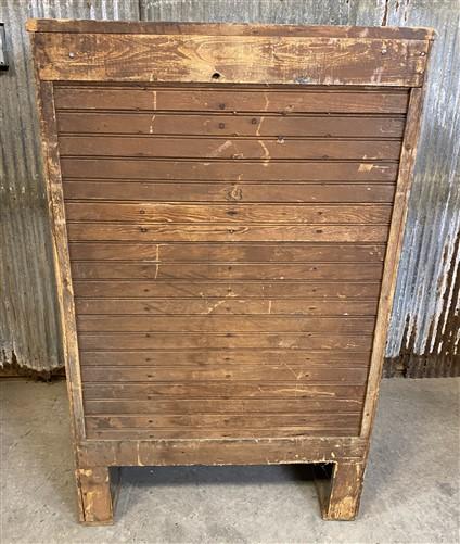 Vintage Oak Icebox Refrigerator, 2 Door Ice Chest, Primitive Kitchen Furniture A