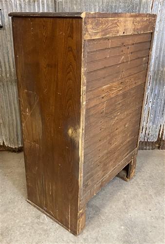 Vintage Oak Icebox Refrigerator, 2 Door Ice Chest, Primitive Kitchen Furniture A