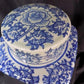 Square Double Happiness Ginger Jar, 12 Chinese Porcelain Decor, Chinoiserie V,