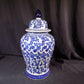 Blue & White Floral Temple Jar, 24 Chinese Porcelain Decor, Chinoiserie A15