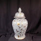 Gold Leaf Temple Jar, 18 Chinese Porcelain Decor, Asian Chinoiserie A19