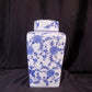 Square Blue & White Ginger Jar, 12 Chinese Porcelain Decor, Asian Chinoiserie C