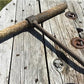 Rustic Hay Baling Hook, Primitive Amish Farm Country Tool, Farmhouse Decor