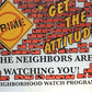 Neighborhood Watch Sign, 18x24 "Get the Attitude", Vintage Road Sign, A