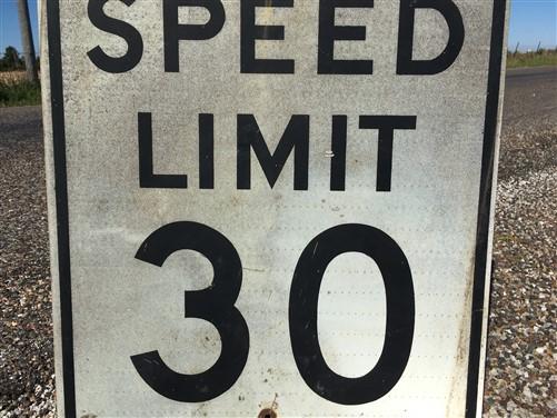 Speed Limit 30 Vintage Sign, 30x24 Vintage Metal Road Sign, B