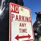 No Parking Any Time Street Sign, 24x18 Vintage Metal Road Sign, Garage Art, H