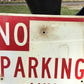 No Parking Any Time Street Sign, 24x18 Vintage Metal Road Sign, Garage Art, H