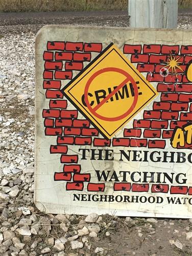 Neighborhood Watch Sign, 18x24 "Get the Attitude", Vintage Road Sign B