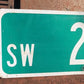 SW 2nd St Street Sign, 9x24 Vintage Green Road Sign, Metal Road Sign, B