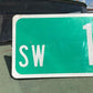 SW 1st Av Street Sign, 9x24 Vintage Green Road Sign, Metal Road Sign, A