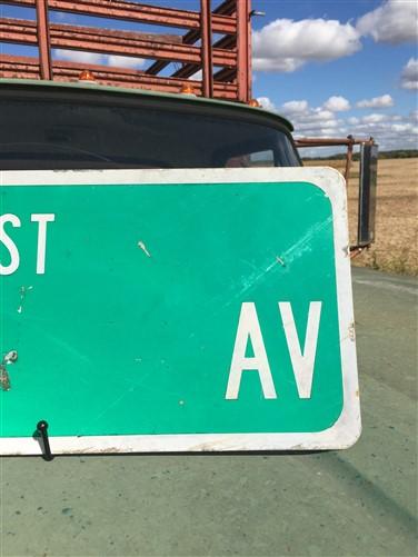 SW 1st Av Street Sign, 9x24 Vintage Green Road Sign, Metal Road Sign, A