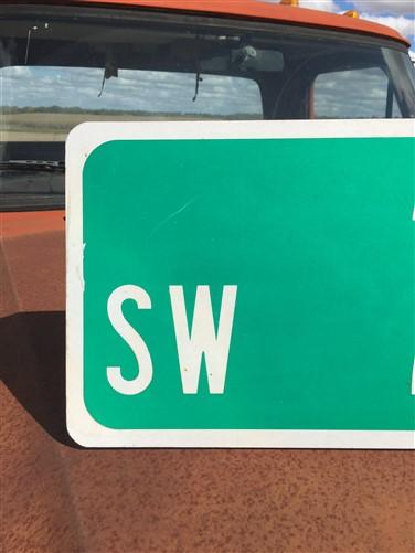 SW 2nd St Street Sign, 9x24 Vintage Green Road Sign, Metal Road Sign, A