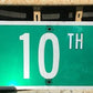 SW 10th Av Street Sign, 9x24 Vintage Green Road Sign, Metal Road Sign, A